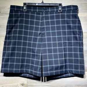 Nike Golf Shorts Men’s 40 (9” Inseam) Black Gray Plaid Performance Stretch EUC